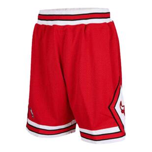 MN公牛队87-88赛季球裤美式复古百搭正品运动短裤男AU球员版NBA