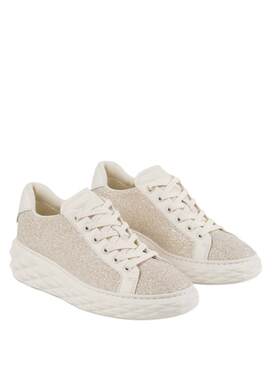 [双11狂欢]JIMMY CHOO/DIAMOND 女浅柔金色闪粉休闲鞋