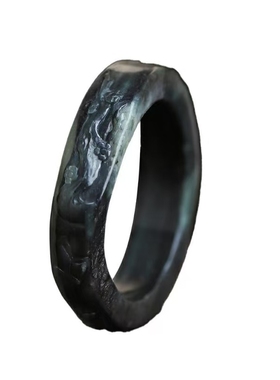 墨色籽料饰品韫和山水玉石君子内