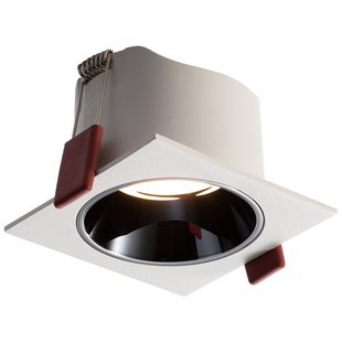 客厅嵌入式led射灯3500k高显指单双头走廊照画无主灯方形筒灯防眩