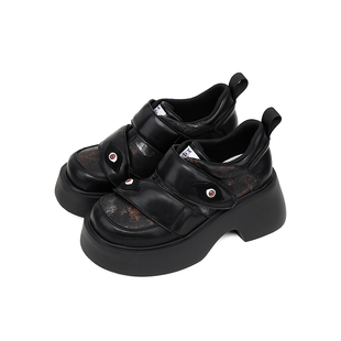 purple tiger【原创】新款鬼怪恶魔小皮鞋女2025增高暗黑厚底单鞋