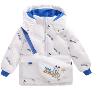 巴布豆品牌男童女童三防羽绒服加厚儿童免洗外套中大童2025冬新款