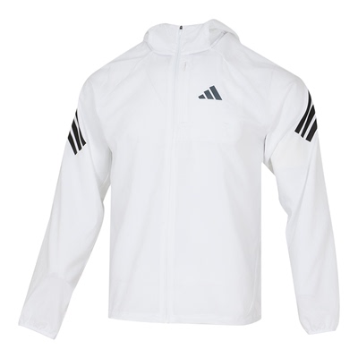 adidas阿迪达斯男子外套2026春季新款防风跑步连帽梭织夹克KQ8061