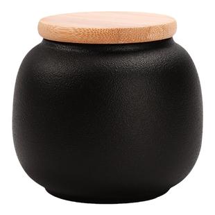 黑陶茶叶罐大小号陶瓷密封家用普洱红茶绿茶便携干果花茶储存罐子