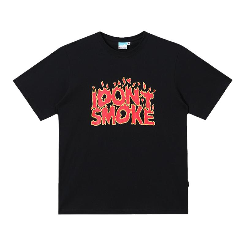 【森林冰火人】DONSMOKE美式火焰logo宽松休闲短袖T恤余宇涵同款