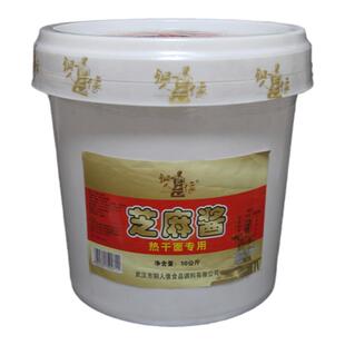武汉铜人像芝麻酱蔡明纬热干面专用20斤装商用桶装包邮湖北特产