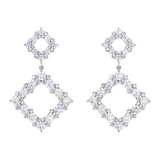 INCH EDITION 22新款闪光少女菱形耳坠耳饰时尚ins百搭女木兰