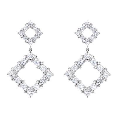 INCH EDITION 22新款闪光少女菱形耳坠耳饰时尚ins百搭女木兰