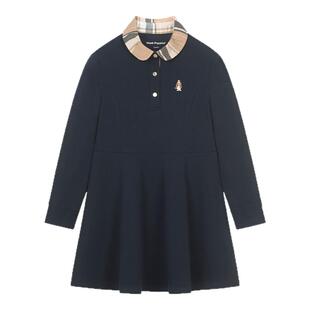 【学院风】暇步士童装女童连衣裙春秋款长袖翻领裙子儿童Polo裙
