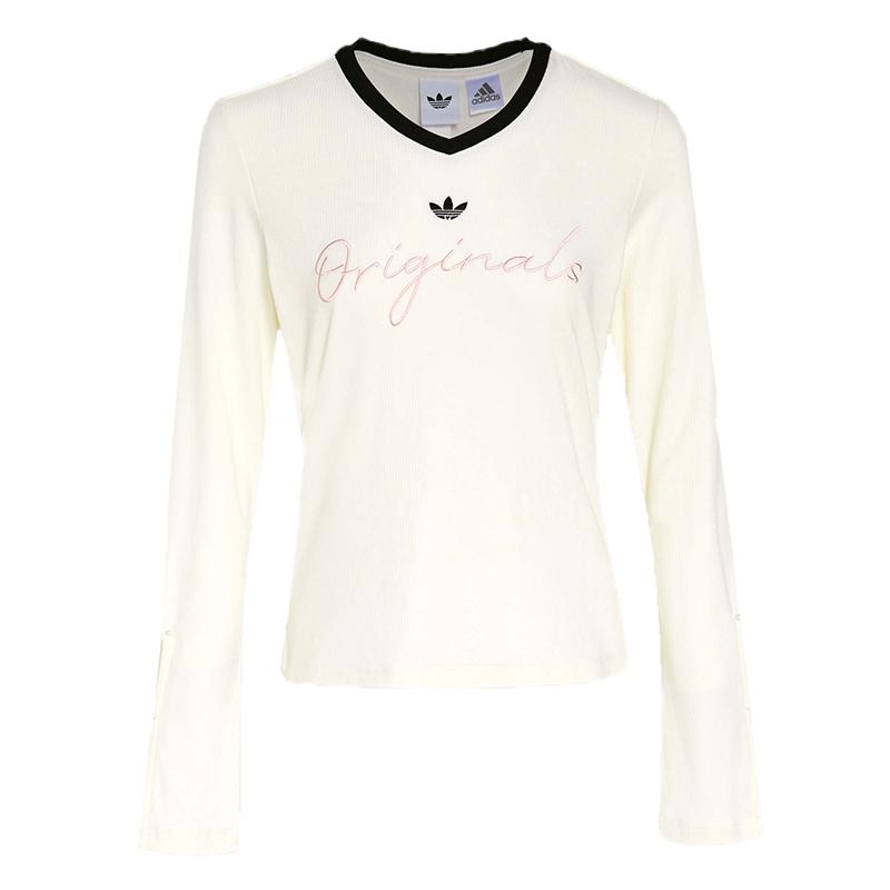 Adidas阿迪达斯三叶草女装2026春季夏款新款TEE LS休闲长袖KS2382