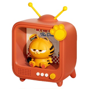 正版加菲猫电视小夜灯摆件盲盒2025新款网红爆款电视机小灯送礼物