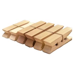 家用竹夹子晾衣夹晒衣服防风凉衣架固定夹强力无痕老式木头小夹子