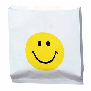 定做防油纸袋大号薯条汉堡油炸小吃笑脸防油纸袋鸡翅鸡腿打包纸袋