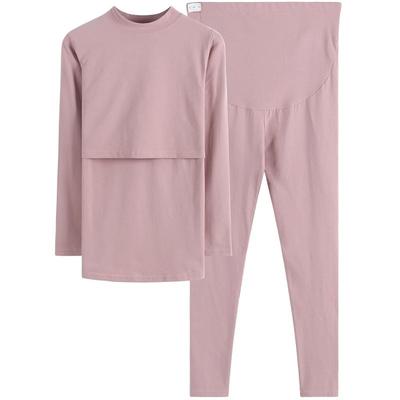 棉质中高领孕妇秋衣秋裤套装