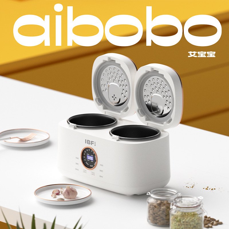 艾博菲IBF 双胆电饭煲电饭锅炖锅一锅双用多功能料理锅家用蒸煮锅