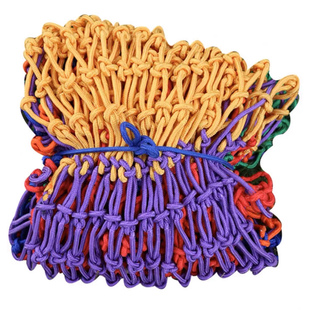建筑防护网彩色尼龙绳网儿童天井楼梯围网阳台护栏防坠攀爬网