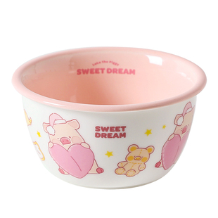 川岛屋&lulu猪联名 可爱陶瓷饭碗家用汤碗盘子儿童一人食餐盘餐具
