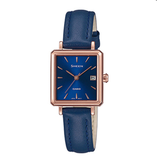 SHE-4537卡西欧SHEEN超薄石英女表商务时尚蓝宝石镜简约精致方形