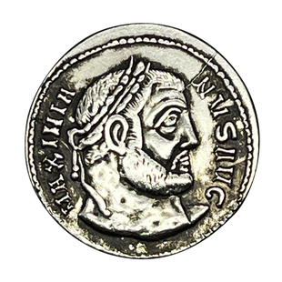 复古罗马皇帝马克西米安银币镀银纪念币国外币工艺品硬币项链打孔