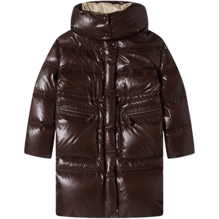 【大牌直降】CNC女装 亮面羽绒服外套女冬加厚抗寒中长款90鹅绒服