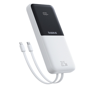 【国标3C认证可登机】倍思充电宝10000mAh双自带线便携22.5W快充