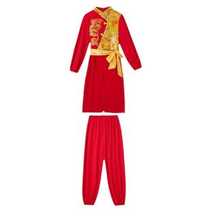 广场舞服装新款龙纹女古典舞民族舞蹈中国风表演服套装打鼓演出服