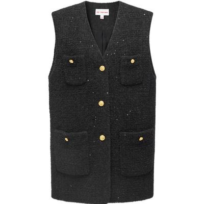 雅莹羊毛羊驼毛小香风花呢马甲