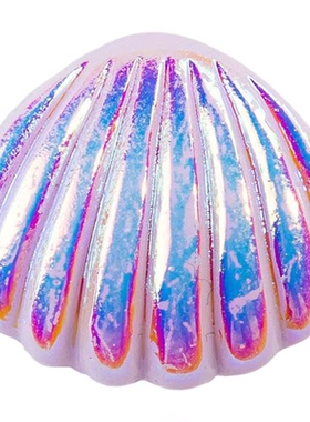 电镀小贝壳树脂奶油胶发夹摆件