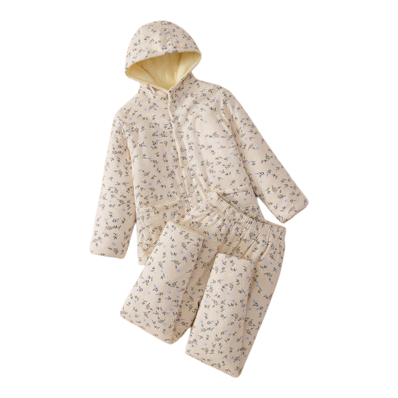 纯棉花棉袄棉裤套装儿童内胆棉服
