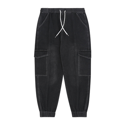 纺布者牛仔长裤胖子潮胖穿搭