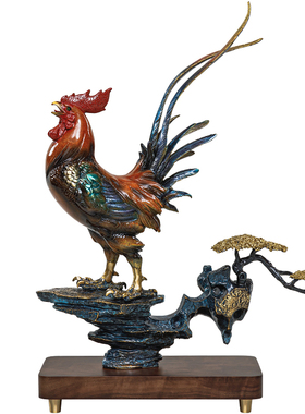 金鸡报喜招财公鸡摆件乔迁贺礼