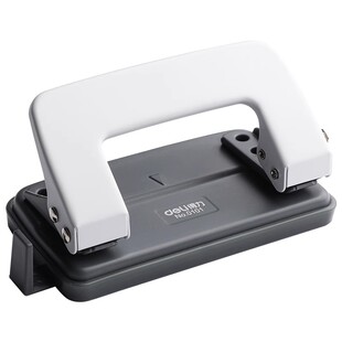 得力打孔器双孔装订机小打孔机活页本活页夹圆环手动两孔打眼神器a4文件纸张打洞器办公纸凭证文具用品书多孔