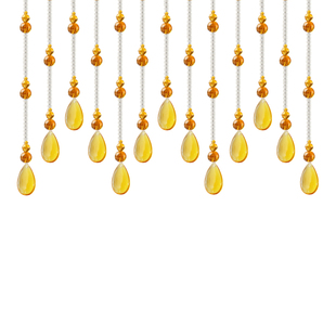 免打孔水晶玻璃珠帘玫瑰花水滴门帘成品隔断卧室卫生间厨房送粘钩