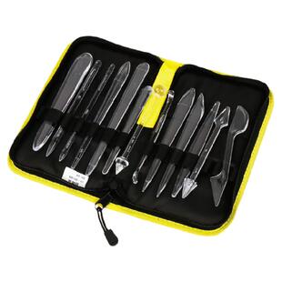 烘焙翻糖工具面塑刀透明亚克力14件套装食品雕刻糖艺饼干排气针