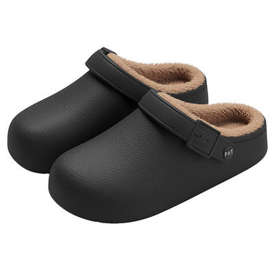防水棉拖鞋男款秋冬季室内家居2025新款踩屎感毛绒拖鞋男士冬外穿