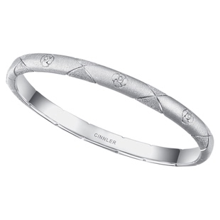 CINNLER「白山茶的香颂曲」轻奢小众手工拉丝设计气质ins风手镯