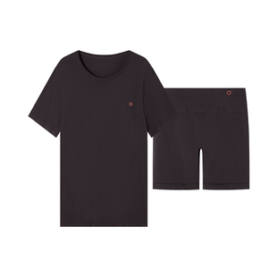 从轻跑步T恤瑜伽运动套装冰丝宽松女夏季兰精天丝短袖短裤家居服