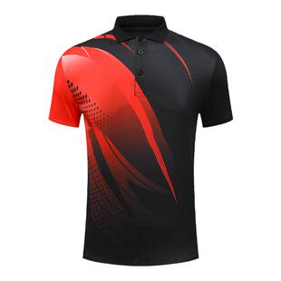 高颜值羽毛球服男套装2024夏季短袖翻领网气排球衣女性感裙裤印字