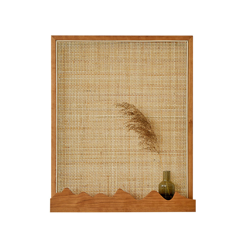 樱桃木藤编电表箱改造装饰电箱
