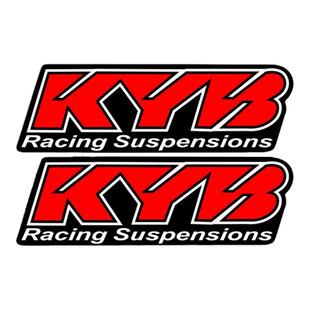 适用于摩托车 KYB减震器装饰改装配件贴纸贴花徽标反光防水红色贴