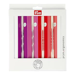 德国Prym人体工学双尖棒针直针袜子针编织工具套装独立包装