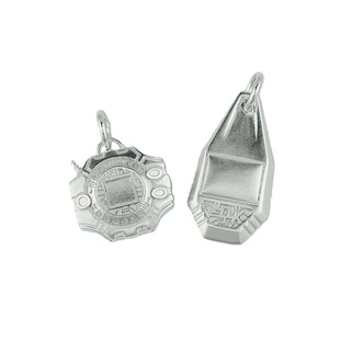 【吉象银品】S925纯银数码宝贝周边数码暴龙机进化徽章银项链吊坠