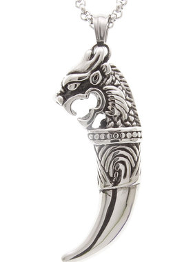 道家民族风狼牙复古图腾吊坠项链