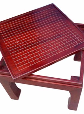 榆木双面棋盘桌棋盘仿古象棋桌