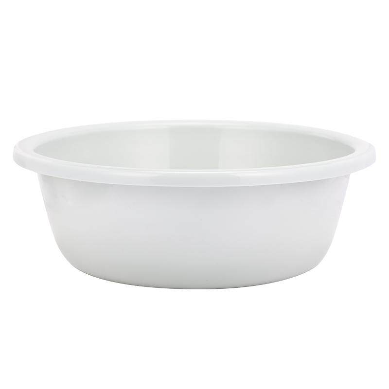 宝宝婴儿专用圆形白色日式塑料盆