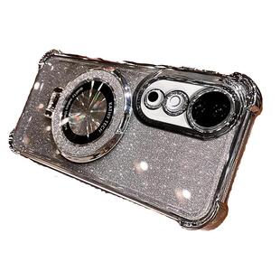 高颜值奢华闪粉支架适用vivos19手机壳s20pro电镀s18气囊防摔s17全包镜头s16高级感s15硅胶s12por女套s9e外壳