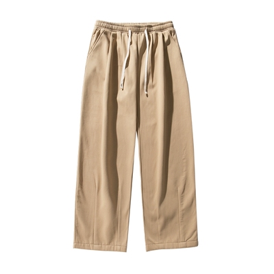 卡其色工装裤冬季加绒加厚裤子