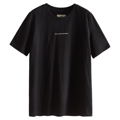 纯棉休闲百搭原创小字母短袖T恤