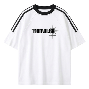 短袖t恤男夏季新款初高中学生宽松青少年纯棉半袖大童上衣服男装