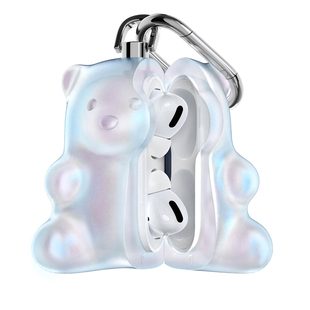 808FC原创小熊Airpodspro2苹果萌系可爱软糖耳机壳硬胶炫彩airpods4保护套硬胶pro适配苹果防摔3代蓝牙耳机盒